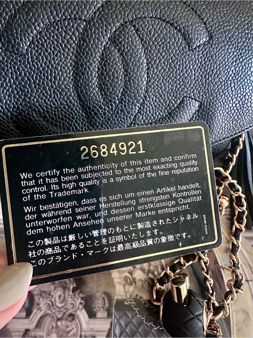 CHANEL Black Caviar Classic Flap Clutch - Picture 10 of 16